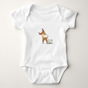 cute deers baby Lovers Baby Bodysuit