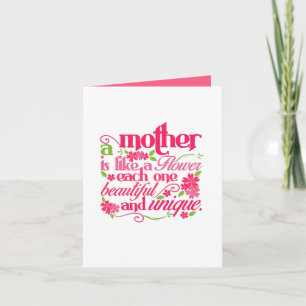 Cute definition Mother word art customisable Holiday Card