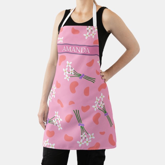 Cute delicate daisy tiny bouquet pattern apron (Insitu)