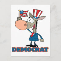 cute democratic donkey cartoon character