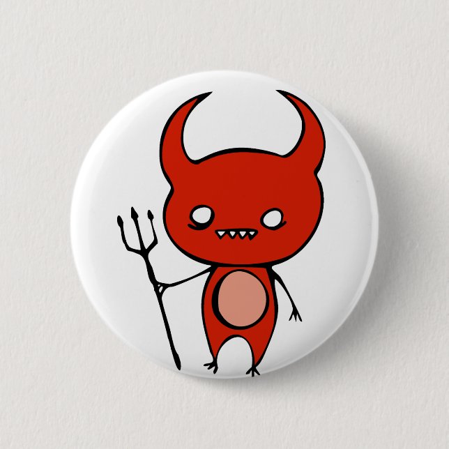 Cute Demon 6 Cm Round Badge (Front)