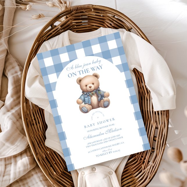 Cute Denim Baby Shower Invitation (Creator Uploaded)