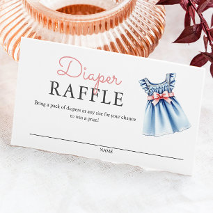 Cute Denim Blue Jean Diaper Raffle Enclosure Card
