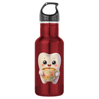 Cute Dental Coffee Lover Kawaii Character  532 Ml Water Bottle