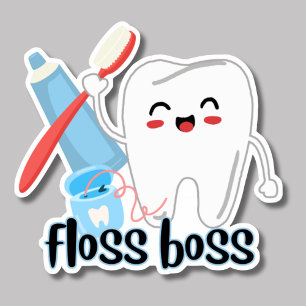 Cute Dental Floss Boss Waterproof 