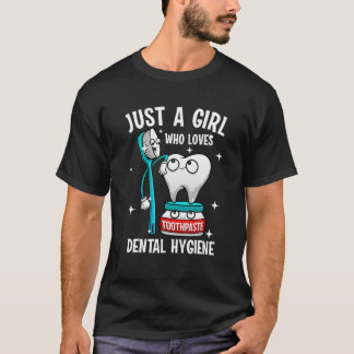 Cute Dental Hygiene Design For Girls Women Dental T-Shirt