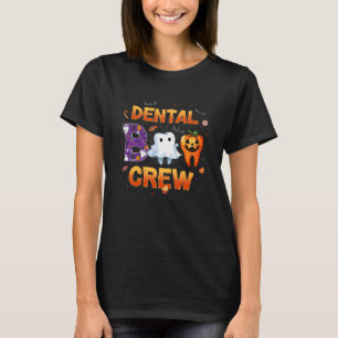 Cute Dental Hygiene Teeth Squad Halloween Dental B T-Shirt