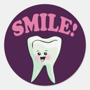 Cute Dental Hygienist Classic Round Sticker