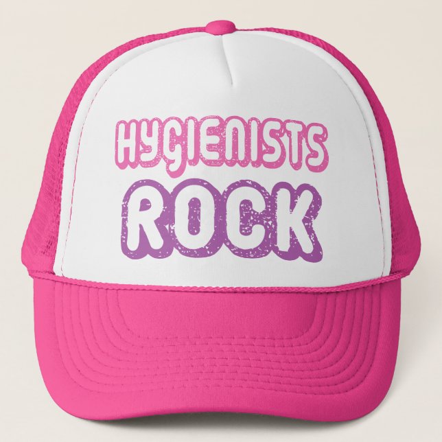 Cute Dental Hygienists Rock Trucker Hat (Front)