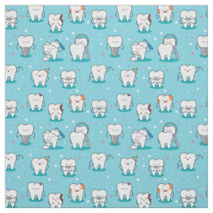 Cute Dental Pattern Fabric