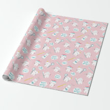 Cute Dental pattern Pink Brush your Teeth