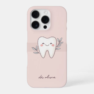 Cute Dental Pink Personalised iPhone 16 Pro Case