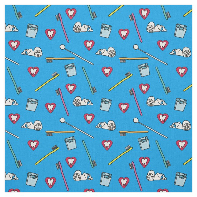 Cute Dental Supplies Fabric (Swatch)