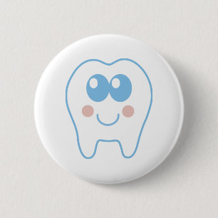Cute Dental Tooth 6 Cm Round Badge