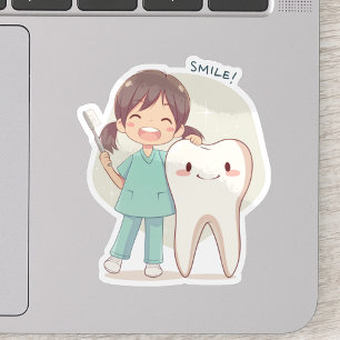 Cute Dental Tooth Smile Sticker