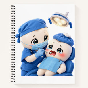 Cute Dentist Baby Patient Spiral Notebook