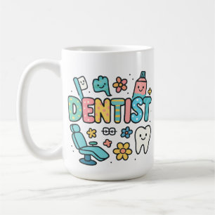 Cute Dentist Word Art Design Coffee Mug