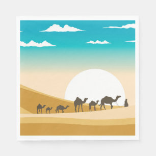 cute desert camel party napkin