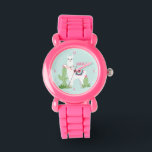 Cute Desert Llama Personalised Girl's Watch<br><div class="desc">Cute desert llama design.</div>