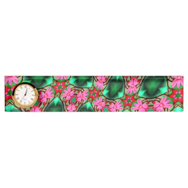 Cute Desert Rose Pattern Nameplate (Front)