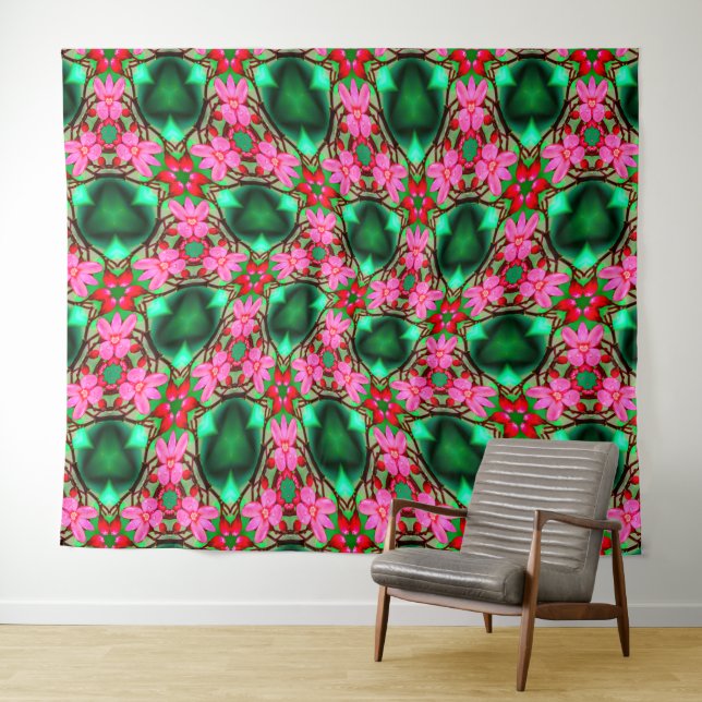 Cute Desert Rose Pattern Tapestry (In Situ (Horizontal))