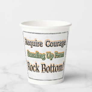 Cute Design About Courage Standing Up Round Paper  Cups