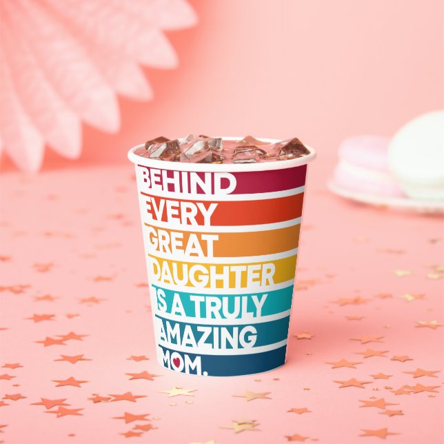 Cute Design Expression Text for Mother's Day Paper Cups (Insitu)