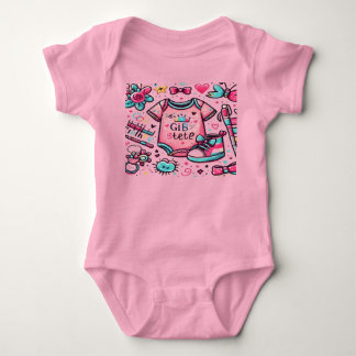 cute design for baby girl bodysuit