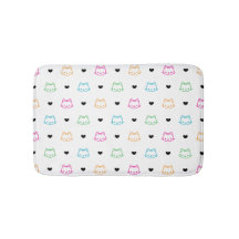 Cute Design for Kids Cat Faces and Hearts