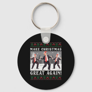 Cute Design Make Christmas Great Again Santa Trump Key Ring