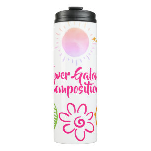 Cute Design of Flower Galaxy Combination Thermal Tumbler
