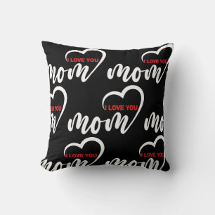 Cute Design Text I Love You Mum for Mothers day Th Cushion