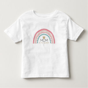 Cute Design Watercolor Rainbow Mum is My Queen Toddler T-Shirt