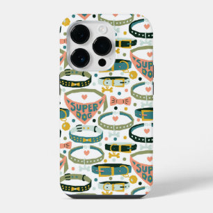 Cute Designer Dog Collars iPhone 14 Pro Case