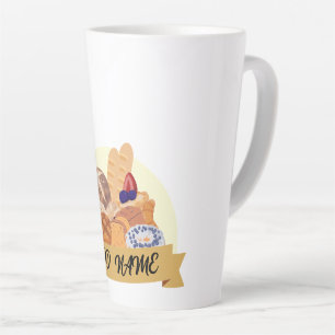 Cute dessert Bread baking bakery custom name Latte Mug