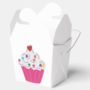 Cute Dessert Pink Cupcake Favour Box