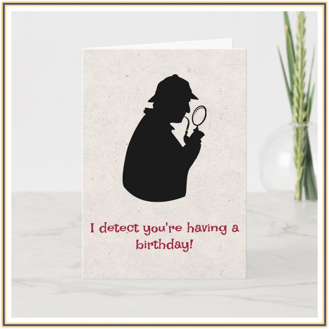 Cute Detective Theme Birthday Card (Creator Uploaded)