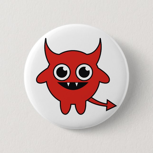 Cute Devil 6 Cm Round Badge (Front)