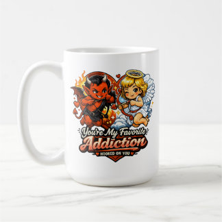 Cute Devil & Angel Valentine Day Love Design Coffee Mug