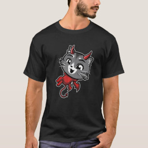Cute Devil Cat Satanic Satanism Kitty T-Shirt