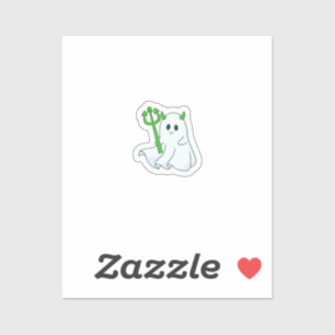 Cute Devil Ghost with Green Trident