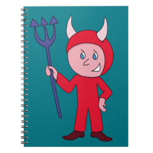 Cute Devil Halloween Costume Notebook