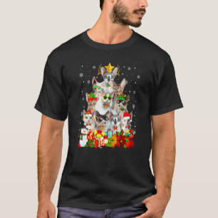 Cute Devon Rex Cat Christmas Tree Ornament Cat Xm T-Shirt