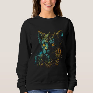 Cute Devon Rex Cat Lover Pharaoh Devon Rex Cat Cos Sweatshirt
