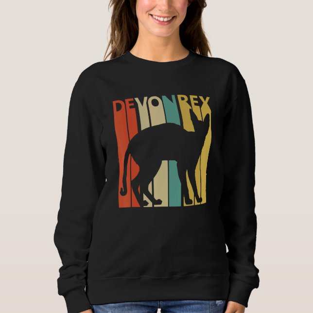 Cute Devon Rex Cat Sweatshirt (Front)