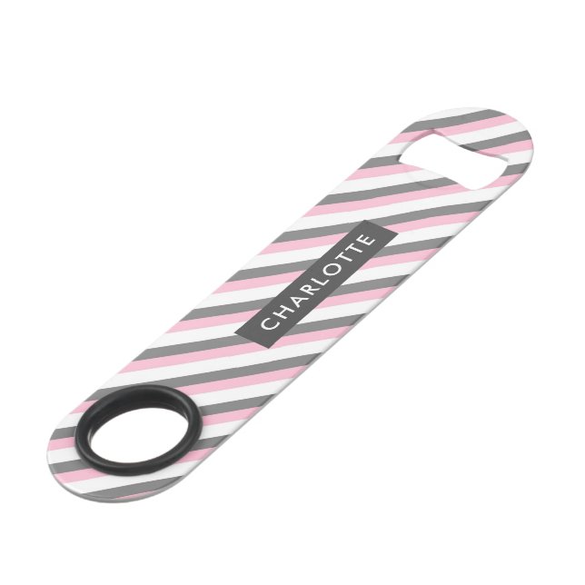 Cute diagonal stripes pattern custom name (Front Angled)