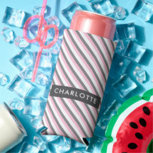 Cute diagonal stripes pattern custom name