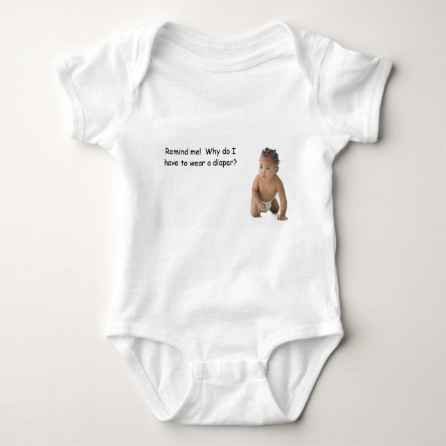 Cute Diaper Baby Covering Baby Bodysuit (Front)