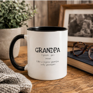 Cute Dictionary Grumpa Grandfather Grandpa Mug