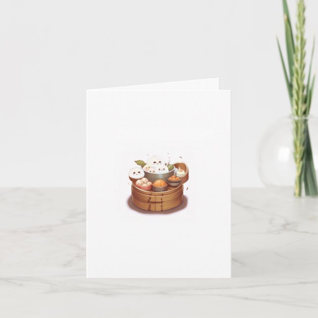 Cute dim sum greeting card (Front)